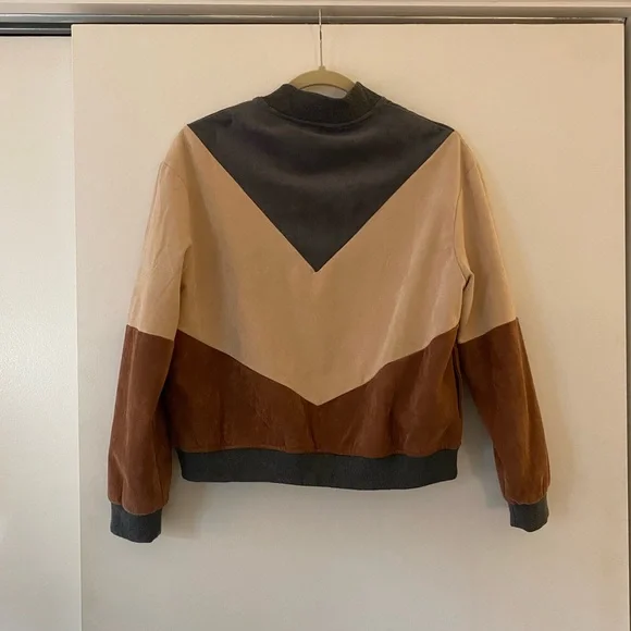 Colorblock Corduroy Women’s Jacket - Picture 3 of 6